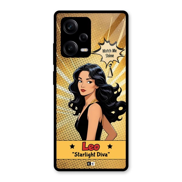 Diva Leo Glass Back Case for Redmi Note 12 Pro