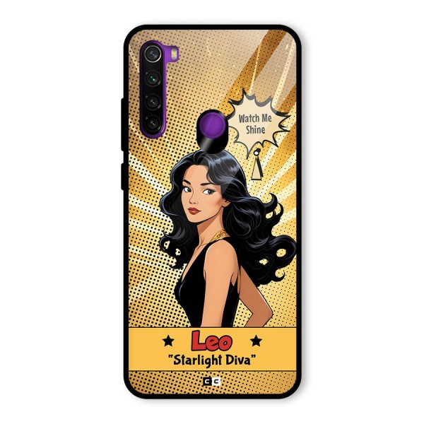 Diva Leo Glass Back Case for Redmi Note 8
