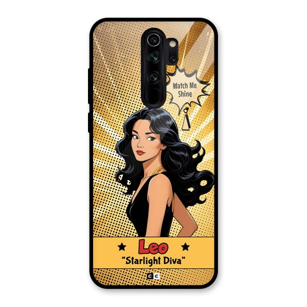 Diva Leo Glass Back Case for Redmi Note 8 Pro