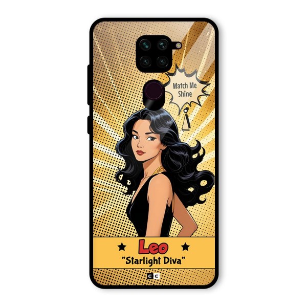 Diva Leo Glass Back Case for Redmi Note 9