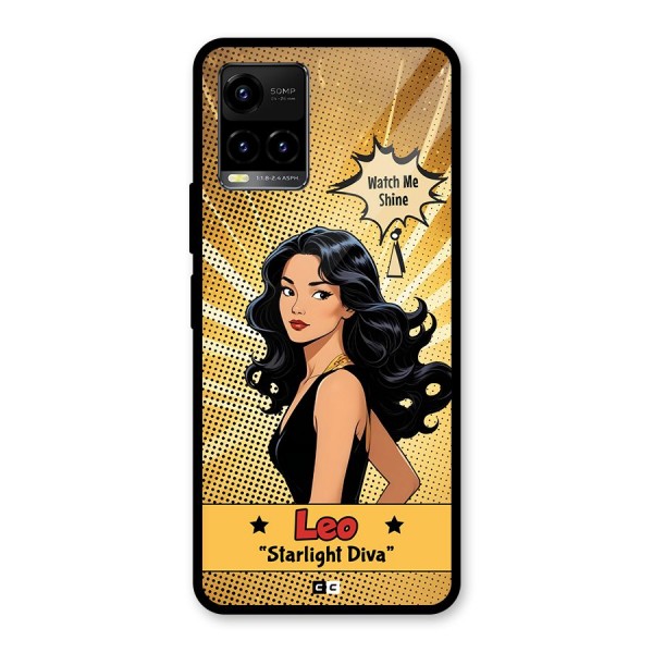 Diva Leo Glass Back Case for Vivo Y33s