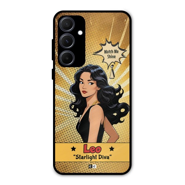 Diva Leo Metal Back Case for Galaxy A35