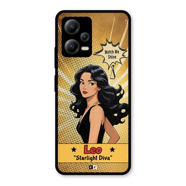 Diva Leo Metal Back Case for Poco X5