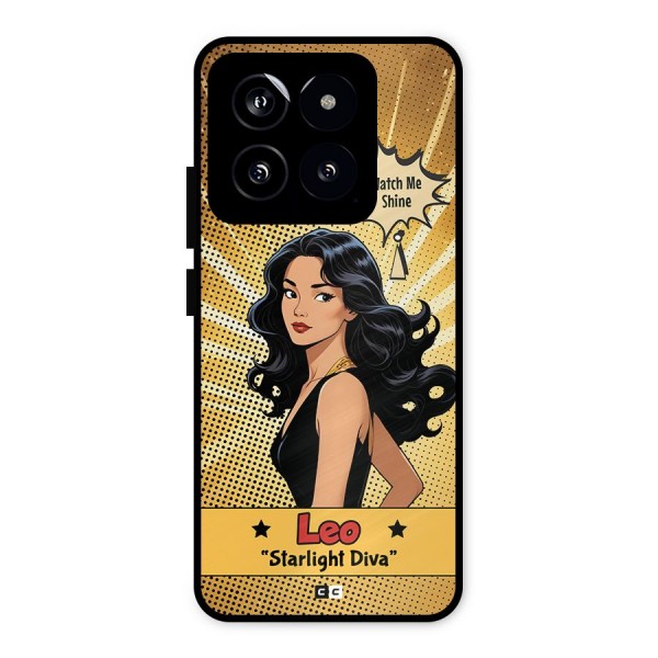 Diva Leo Metal Back Case for Xiaomi 14