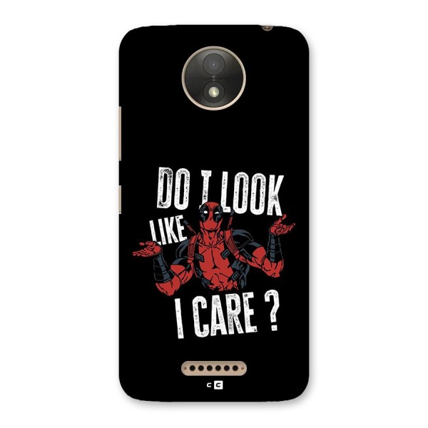 Do I Care Back Case for Moto C Plus