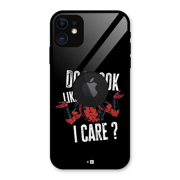 Do I Care Glass Back Case for iPhone 11 Logo Cut
