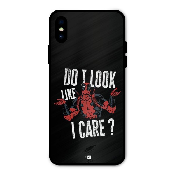 Do I Care Metal Back Case for iPhone XS