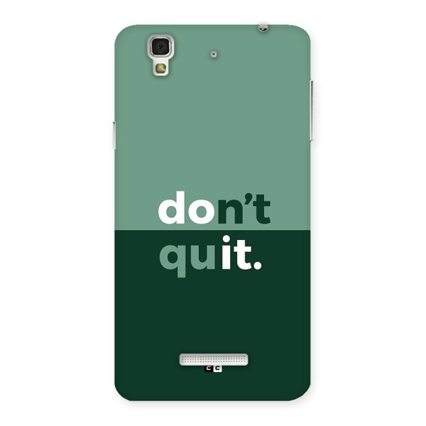 Do Not Quit Back Case for YU Yureka Plus