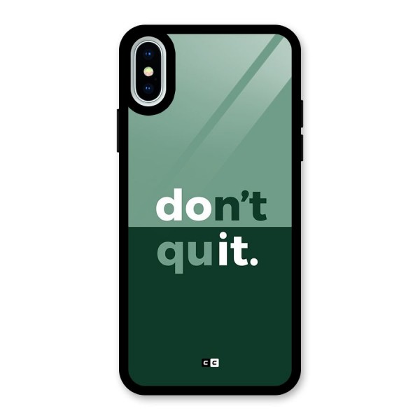 Do Not Quit Glass Back Case for iPhone X