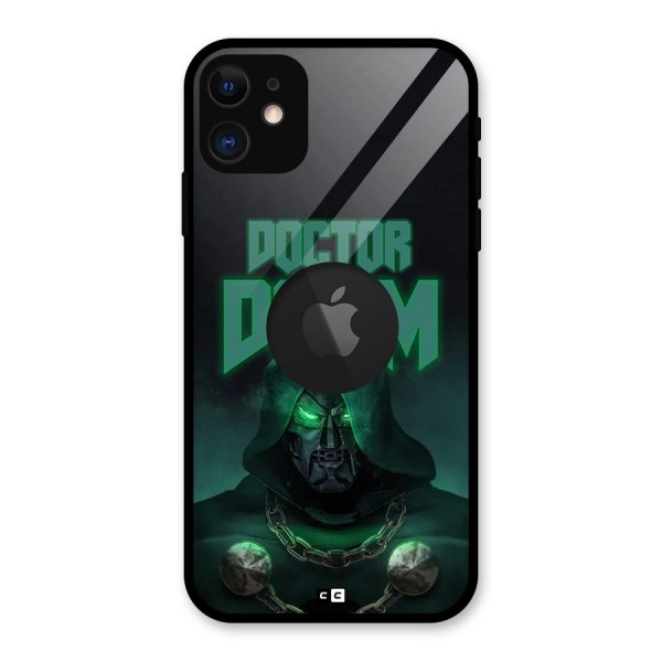 Doctor Doom Glass Back Case for iPhone 11 Logo Cut