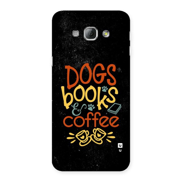 Dogs Books Coffee Back Case for Galaxy A8