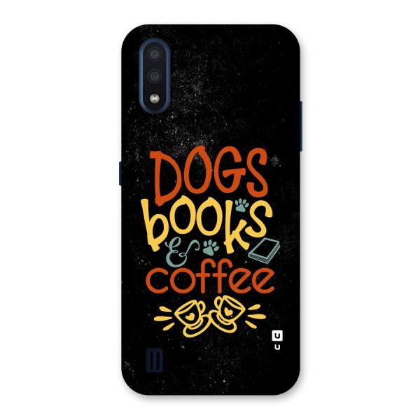 Dogs Books Coffee Back Case for Galaxy M01