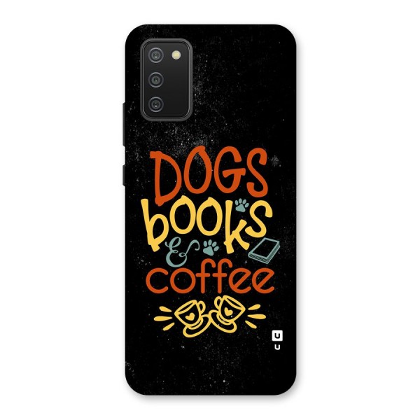 Dogs Books Coffee Back Case for Galaxy M02s