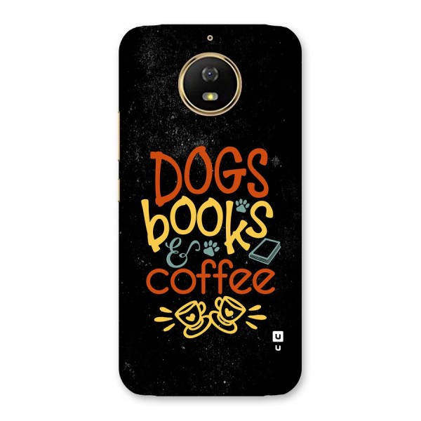Dogs Books Coffee Back Case for Moto G5s