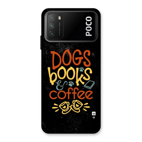 Dogs Books Coffee Back Case for Poco M3