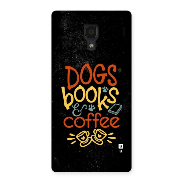 Dogs Books Coffee Back Case for Redmi 1s