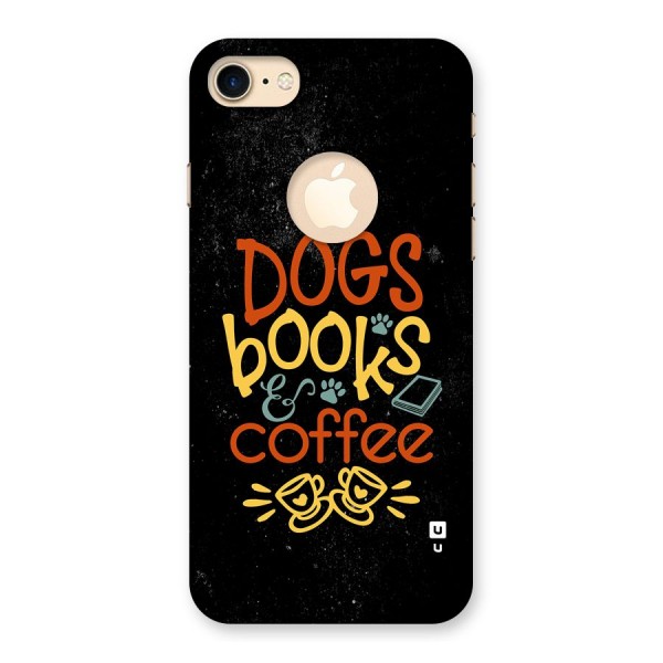 Dogs Books Coffee Back Case for iPhone 7 Logo Cut