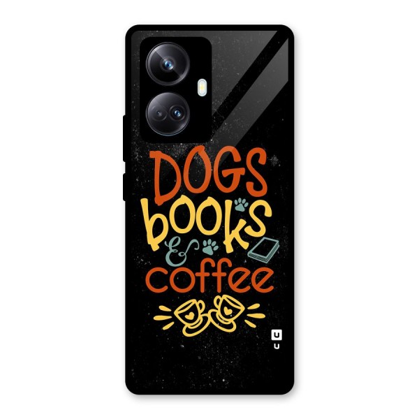 Dogs Books Coffee Glass Back Case for Realme 10 Pro Plus