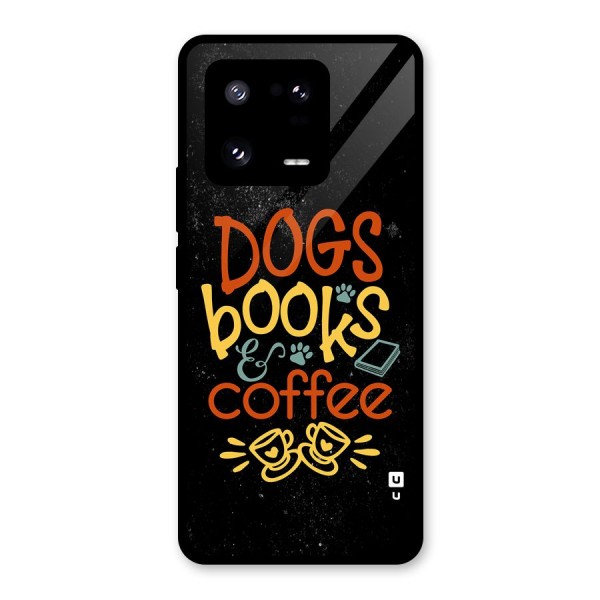 Dogs Books Coffee Glass Back Case for Xiaomi 13 Pro