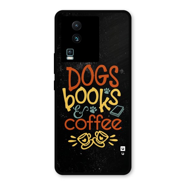 Dogs Books Coffee Metal Back Case for iQOO Neo 7