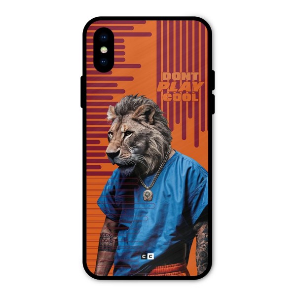 Dont Play Cool Metal Back Case for iPhone XS