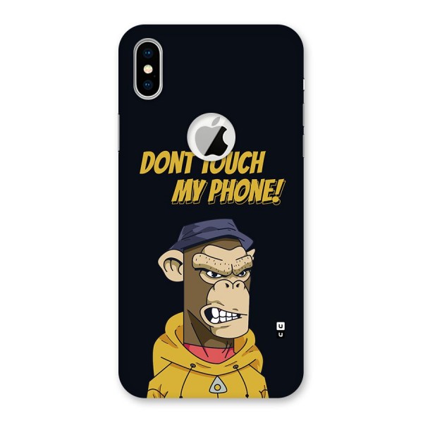 Dont Touch My Phone Back Case for iPhone XS Logo Cut