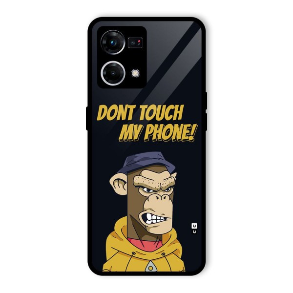 Dont Touch My Phone Glass Back Case for Oppo F21s Pro 4G