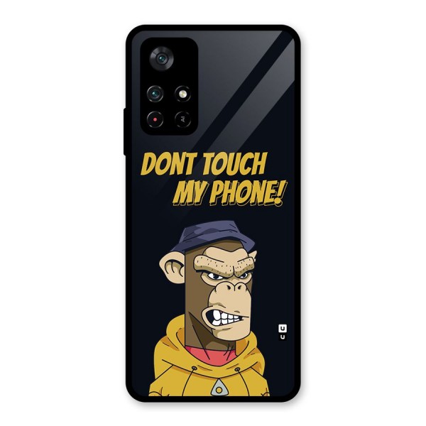 Dont Touch My Phone Glass Back Case for Poco M4 Pro 5G