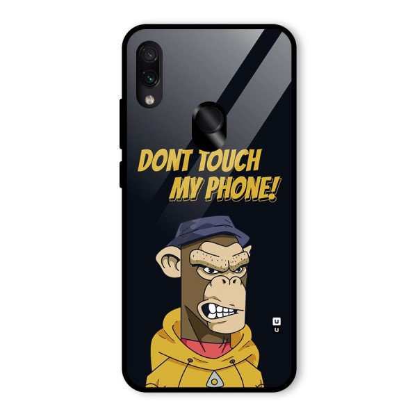 Dont Touch My Phone Glass Back Case for Redmi Note 7S