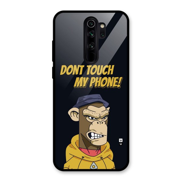 Dont Touch My Phone Glass Back Case for Redmi Note 8 Pro