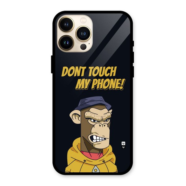 Dont Touch My Phone Glass Back Case for iPhone 13 Pro Max