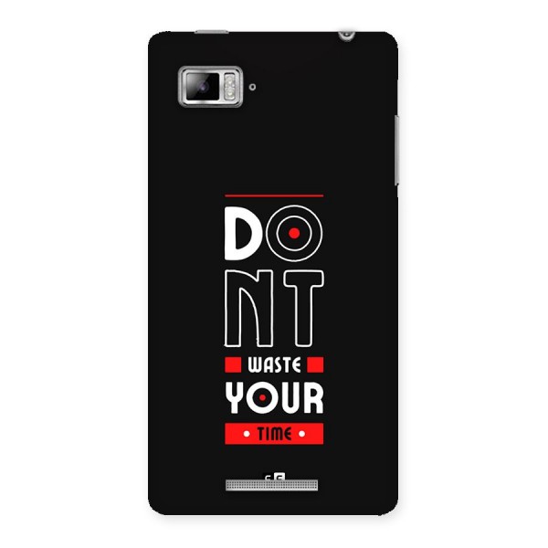Dont Waste Time Back Case for Lenovo Vibe Z K910