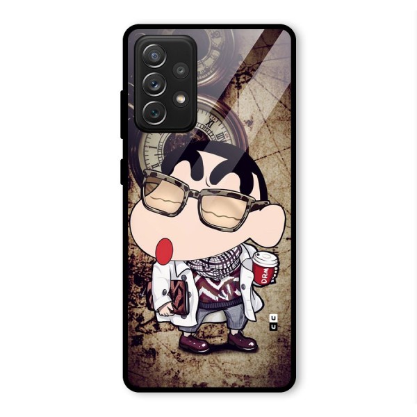 Dope Shinchan Glass Back Case for Galaxy A72