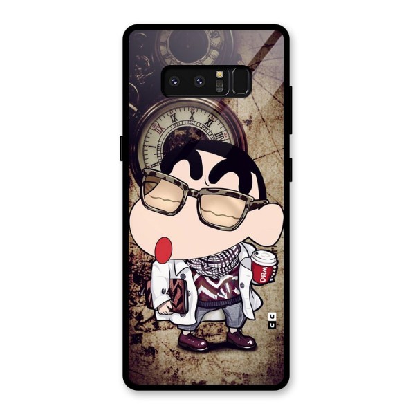 Dope Shinchan Glass Back Case for Galaxy Note 8