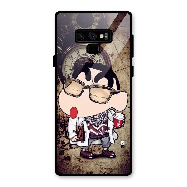 Dope Shinchan Glass Back Case for Galaxy Note 9