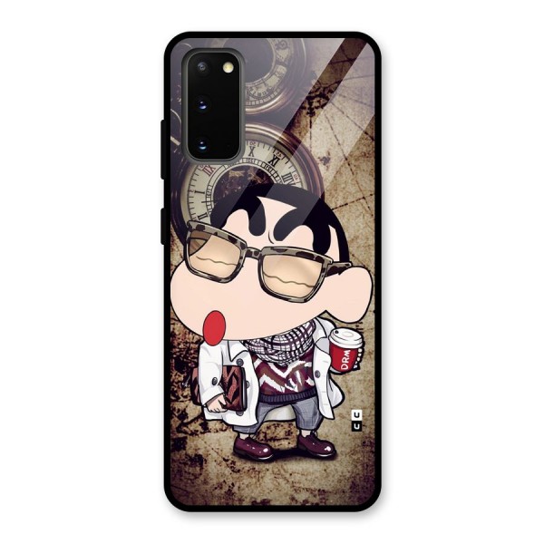 Dope Shinchan Glass Back Case for Galaxy S20