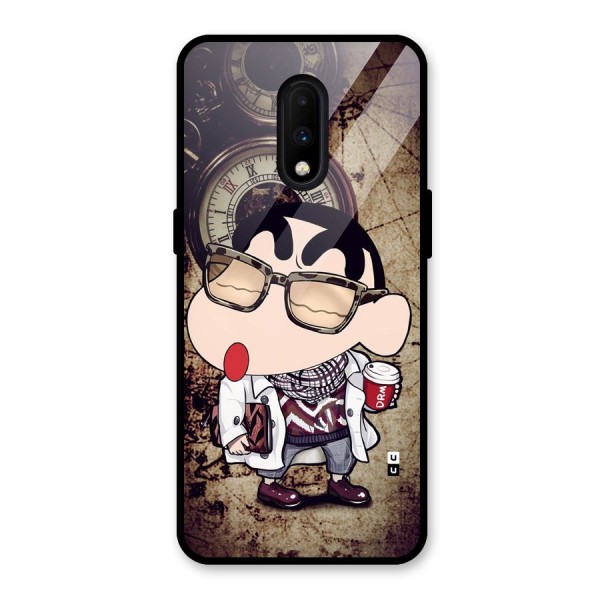 Dope Shinchan Glass Back Case for OnePlus 7