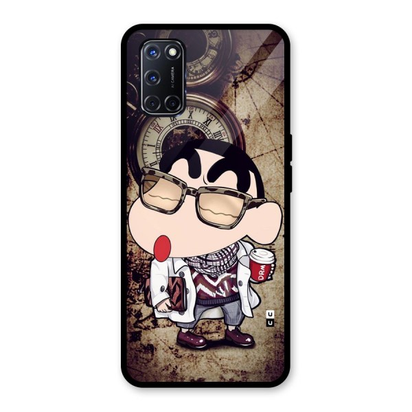 Dope Shinchan Glass Back Case for Oppo A52