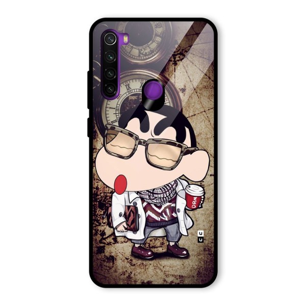 Dope Shinchan Glass Back Case for Redmi Note 8