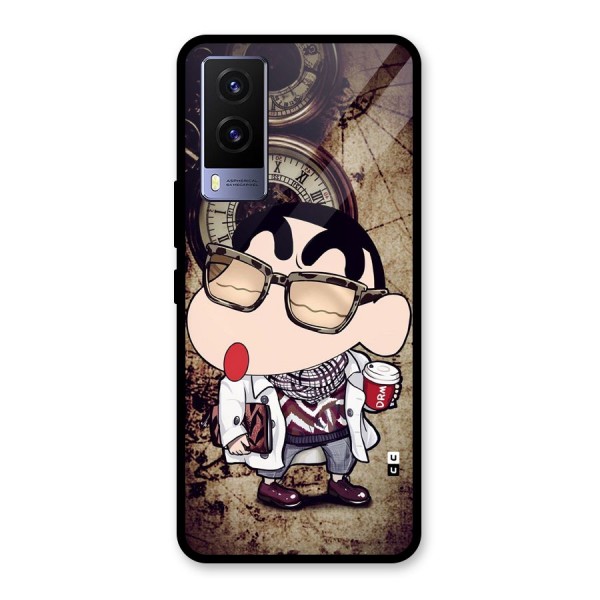 Dope Shinchan Glass Back Case for Vivo V21e 5G