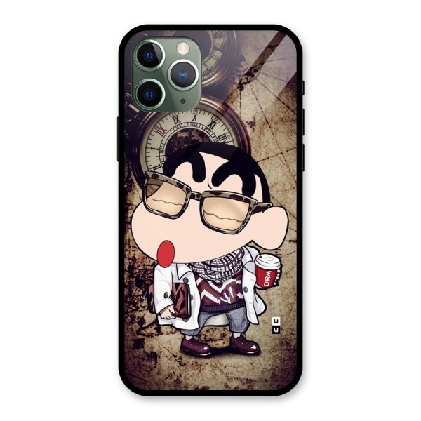 Dope Shinchan Glass Back Case for iPhone 11 Pro