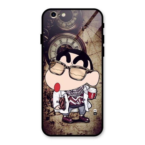 Dope Shinchan Glass Back Case for iPhone 6 6S