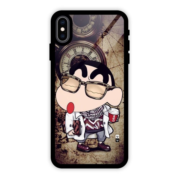 Dope Shinchan Glass Back Case for iPhone XS Max