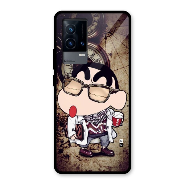 Dope Shinchan Glass Back Case for iQOO 9 5G