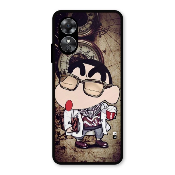 Dope Shinchan Metal Back Case for Oppo A17