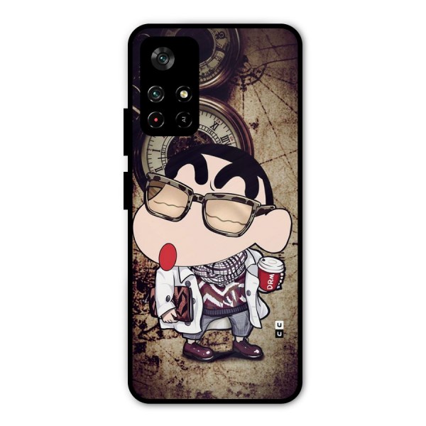 Dope Shinchan Metal Back Case for Poco M4 Pro 5G