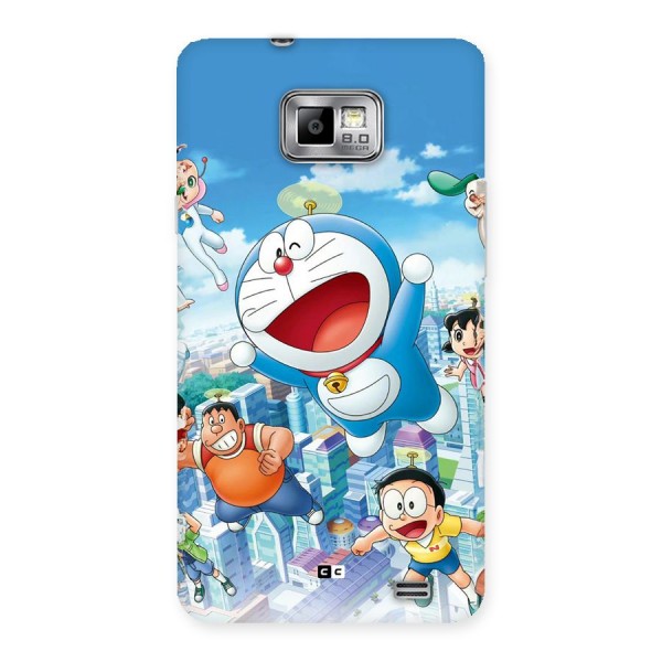 Doremon Flying Back Case for Galaxy S2