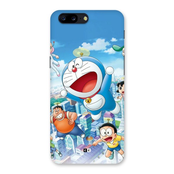 Doremon Flying Back Case for OnePlus 5