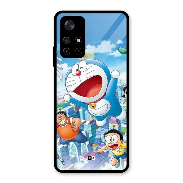 Doremon Flying Glass Back Case for Poco M4 Pro 5G