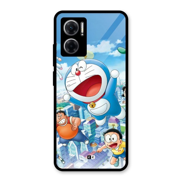 Doremon Flying Glass Back Case for Redmi 11 Prime 5G